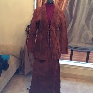 Wilson brown suede pelle leather studio outfit